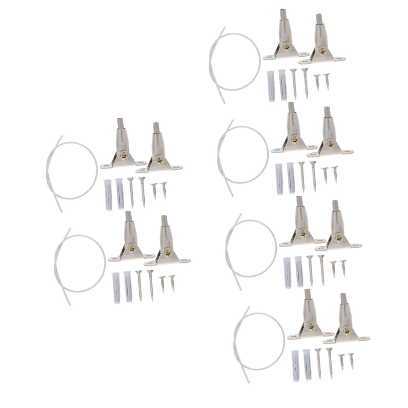 6sets Earthquake Straps Wall Anchor Kit Furniture Anchor Straps Latches Secure Heavy Furniture