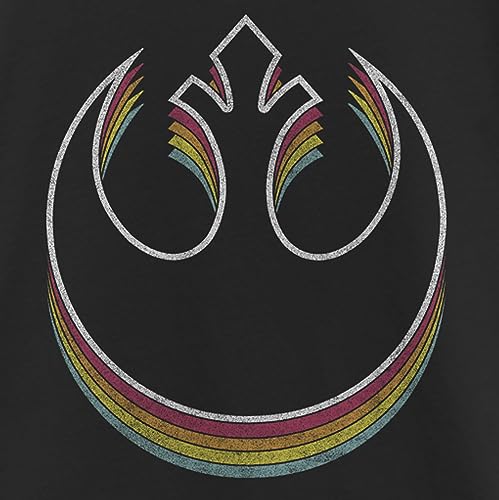 STAR WARS Girl's A New Hope Rainbow Rebel Logo T-Shirt2