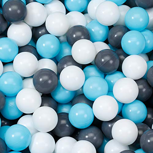 Knorrtoys 56764 - Bälleset ca. Ø6 cm - 100 balls/creme/grey/lightblue