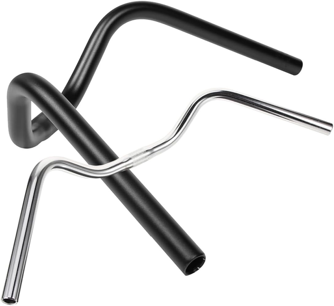 2pcs Sturdy U-shaped Bike Handlebars Stainless Steel Retro Mountain Bike Bend Handlebar Replacement Cycling Accessories for Outdoor Recreation