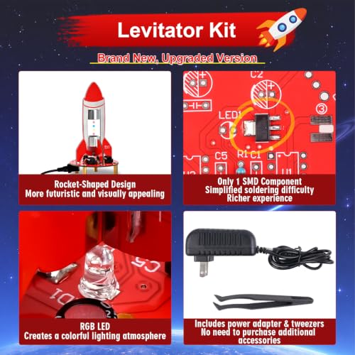 Image of ICSTATION Ultrasonic Levitation Soldering Practice Kit, Mini Cool Acoustic Levitator Electronics Kit for College Students, DIY Soldering Project Kit for STEM Education