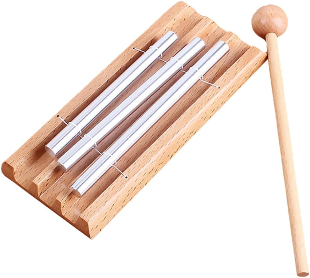 Chime Musical Percussion Instrument Tone Tabletop Chimes for Education Meditation and Yoga Smooth Polished Base Mounting Attention Getting Sound