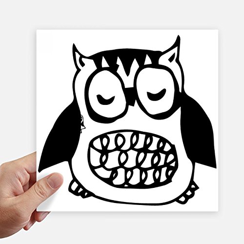 Sticker carré hibou 20cm pour protéger vos ordinateurs - 2