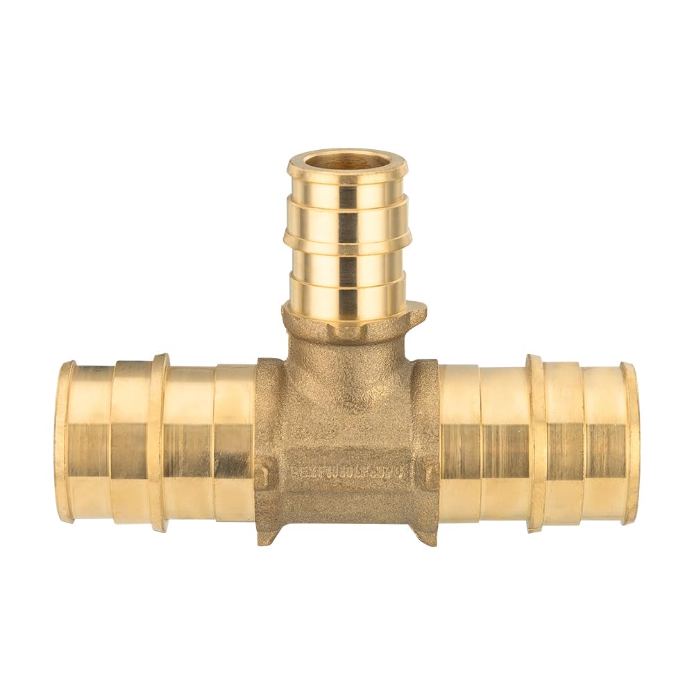 EFIELD Pex-A - Soporte de latón de expansión de 3/4 x 3/4 x 1/2 pulgadas, solo para conexión de tubo Pex-A, ASTM F1960 (paquete de 5)