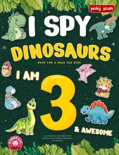 I Spy Dinosaurs Book for 3 year old kids: A Cute Search, Seek and Find Dino Activity Book for 3 year old toddlers, preschoolers, boys and girls (Gifts for 3 year old boys and girls) image 2