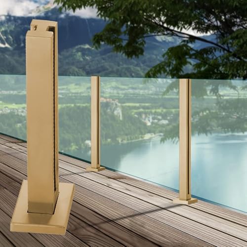 Poteau de balustrade en verre pour sublimer la vue de votre balcon or