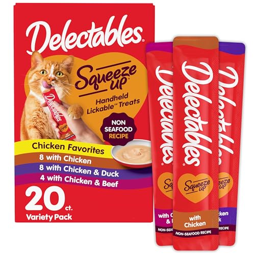 Delectables Squeeze Up Non-Seafood Variety Pack Lickable Cat Treat, 20 Count (Pack of 1)