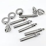 6Pack 304 Stainless Steel Expansion Bolt M6x80mm with Eyebolt Fastener Wall Concrete Brick Expansion...