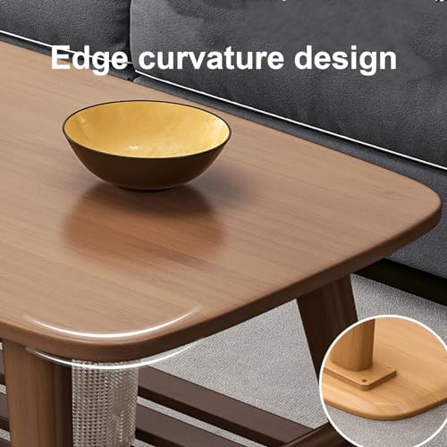Table basse double couche gain de place salon moderne 100cm - 7