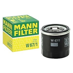 MANN-FILTER W 67/1 Oil filter – For Passenger Cars and Utility Vehicles, Black