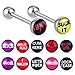 COTTVOTT 12pcs Fancy Words Pictures Logo Stainless Steel Straight Barbells Tongue Rings Bars Piercing Jewelry