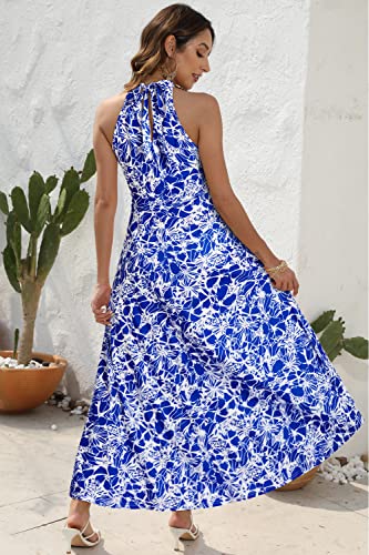 Image of STYLEWORD Women's Summer Floral Halter Maxi Dress Vacation Semi Formal 2026