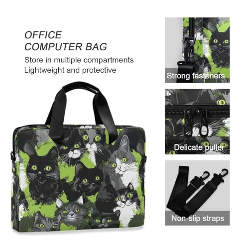 Funda para portátil 15.6" con asa y correa verde miniatura 6