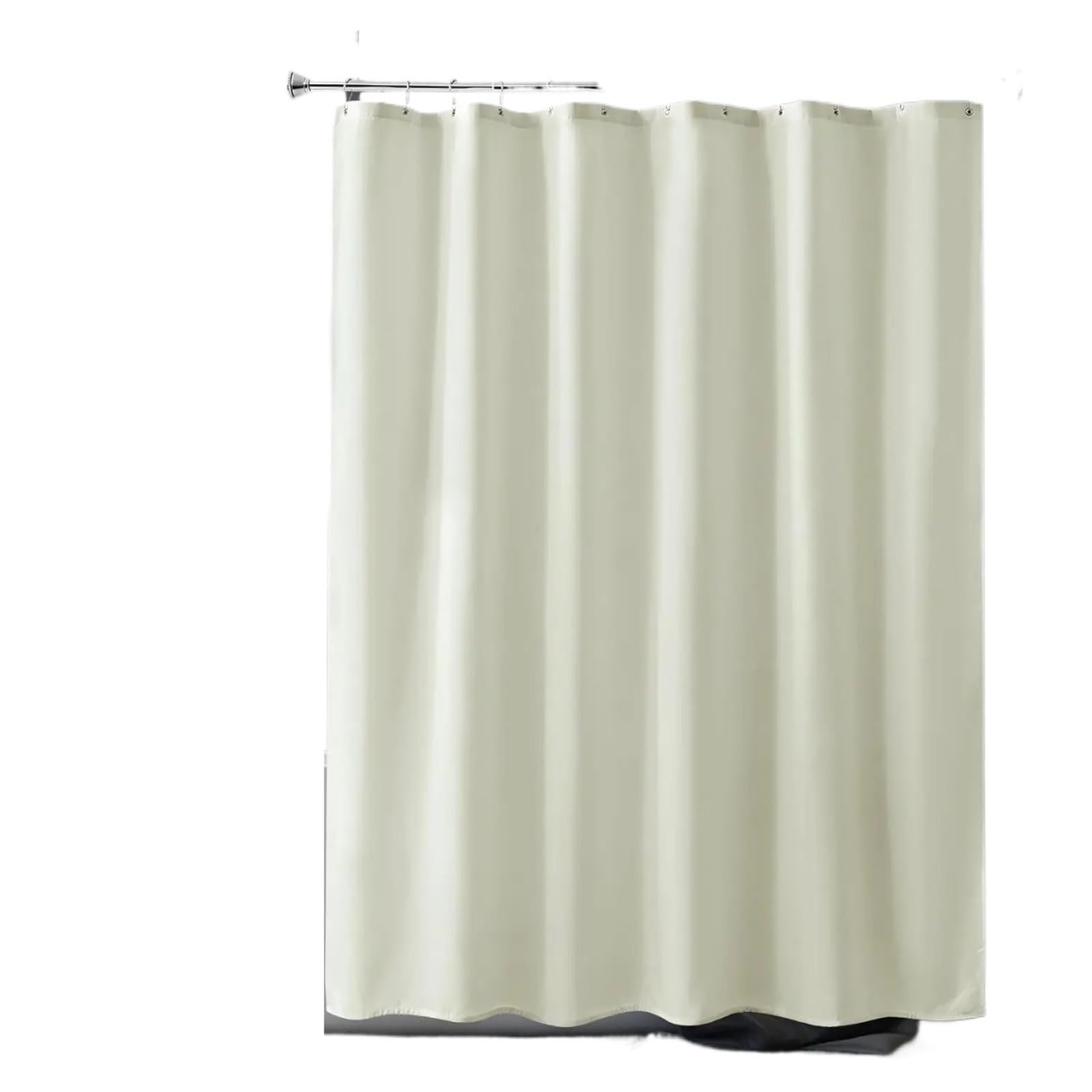 Cortina de Ducha Cortina de Ducha Baño Blanco Impermeable Poliéster Táctil Lavable a máquina Fondo ponderado Mantener en su Lugar(Beige,150 * 200CM)