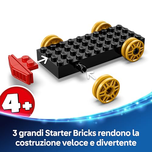 | Disney e Pixar Toy Story: Treno e Auto RC Celebrativi Giocattolo - con le Minifigure di Woody, Buzz Lightyear, Jessie e Bo Peep - Regalo di Compleanno per Bambini e Bambine da 4 Anni - 43264 - Lego - Immagine 2