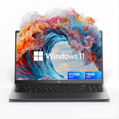KAIGERR Light Gaming Laptop, ΑΜD Ryzen 7 5700U(8C/16T, Up to 4.3GHz), 16GB RAM 512GB NVMe SSD, 2026 Laptop Computer, 15.6' IPS Laptop, WiFi 6, Numeric Keypad, HDMI Type-C USB 3.2 Multitasking Laptops