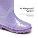 DREAM PAIRS Kids Rain Boots Glitter Boys Girls with Easy-on Handles Sparkly Waterproof Boots Outdoor Playing Rain Boots Unisex-Child,Size 10 Toddler,Purple,KKEMRB2501