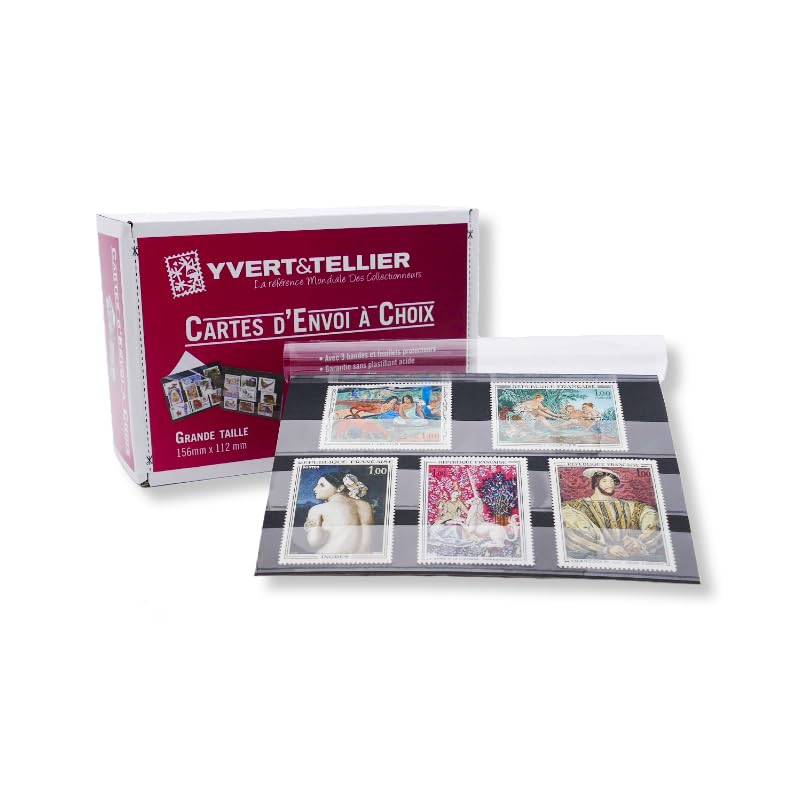Yvert Pack 300 Cartes de Classement 3 Bandes Timbres-Poste