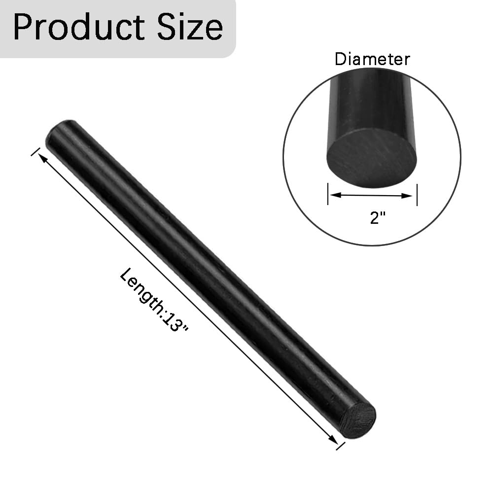 HDPE Plastic Round Rod - 2" x 13" -2 HDPE Plastic Round Rod - 2" x 13" -2