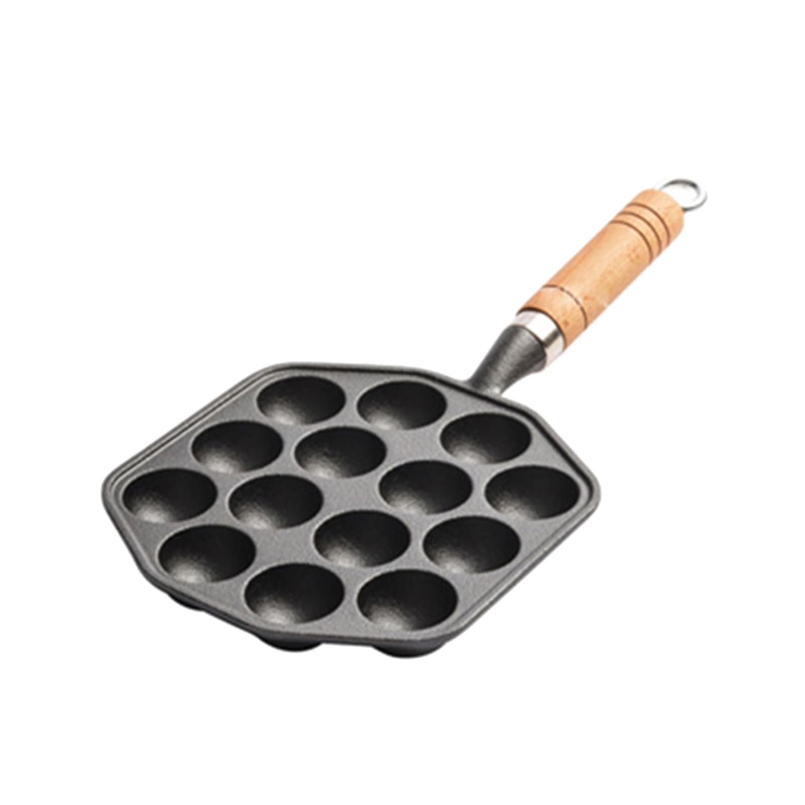 Buxuaaaa Nonstick Iron Takoyaki Pan 14 Cavities Octopuses Ball Maker for Stove Electric Cooktop Oven Use Baking Equipment Iron Takoyaki Pan