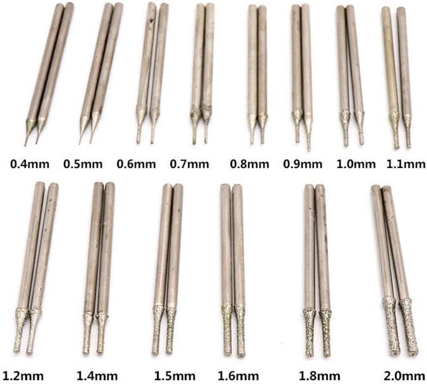 Juego de 10 brocas diamantadas para vidrio 0.6 mm miniatura 2