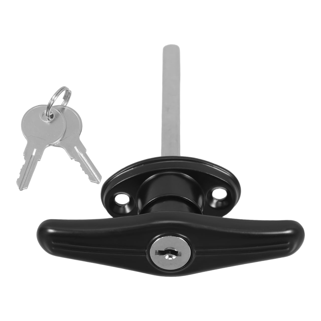 Serrure de Porte de Garage T-handle avec Clé de Zinc Poignée de Verrouillage pour Bâtiments Extérieurs