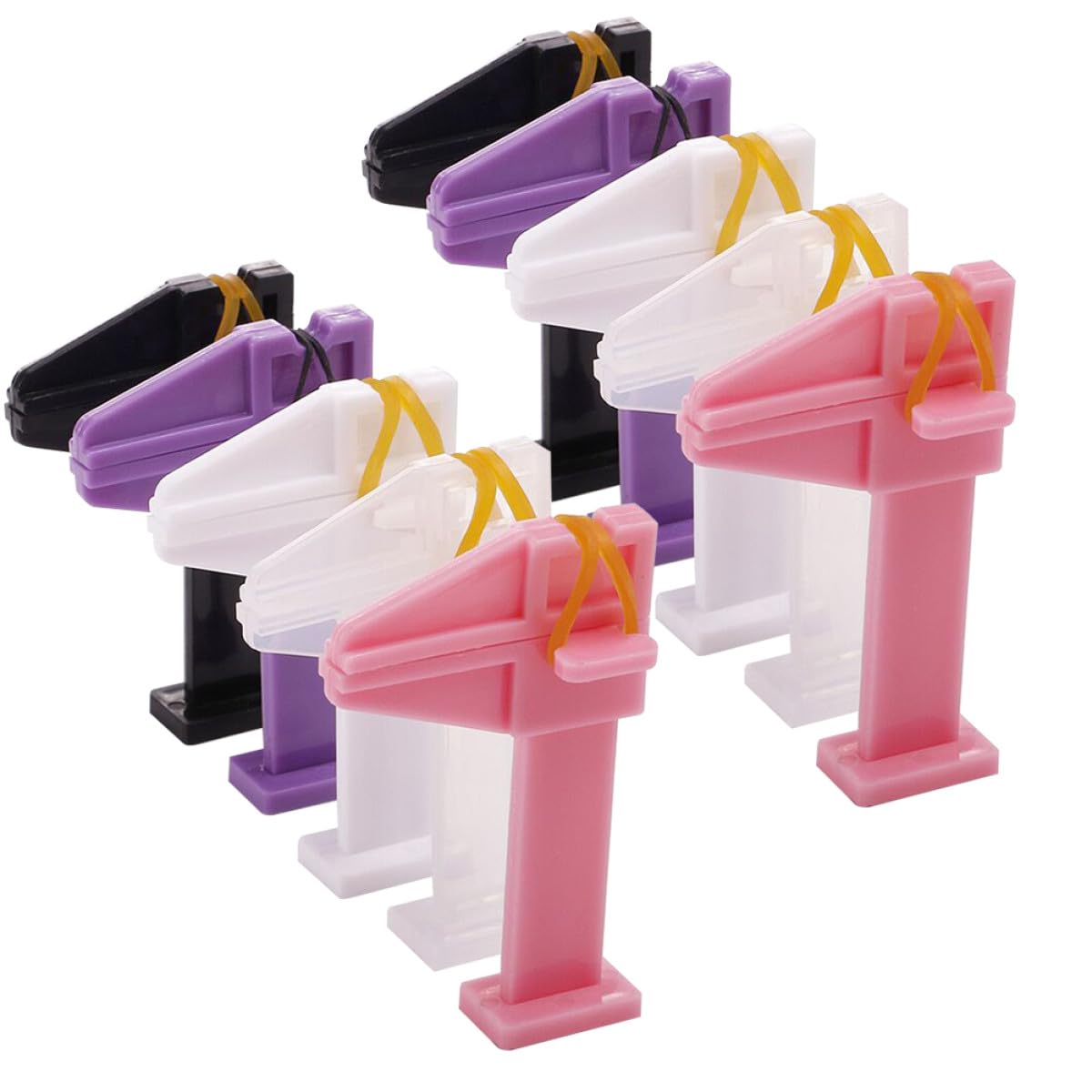 Set 10 Pezzi Clip di Plastica per Nail Art, Morsetto Modellante Unghie Naturali e Artificiali, Strumento per Manicure Fai da Te e Saloni di Bellezza