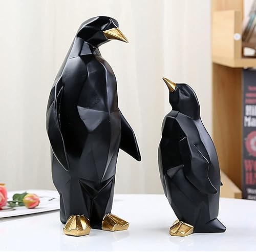 Miniatura 3 de Estatua abstracta geométrica de pingüino, estatua de animal, decoración del hogar para sala de estar, estantes de libros, bar, gabinete, escritorio
