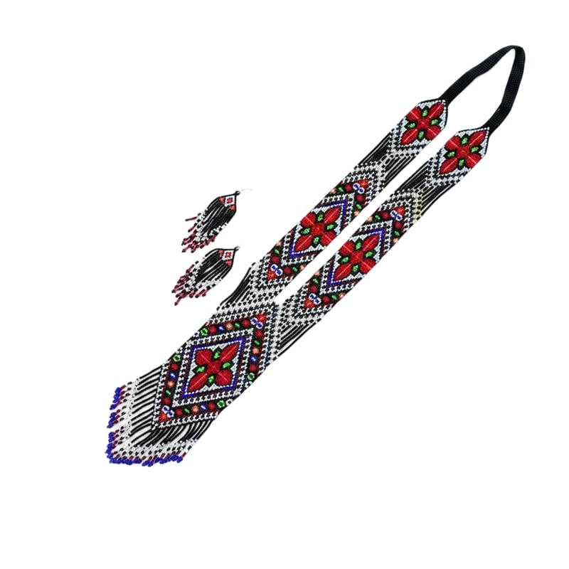 Conjunto ucranianos Gerdan de cuentas multicolor para vestidos