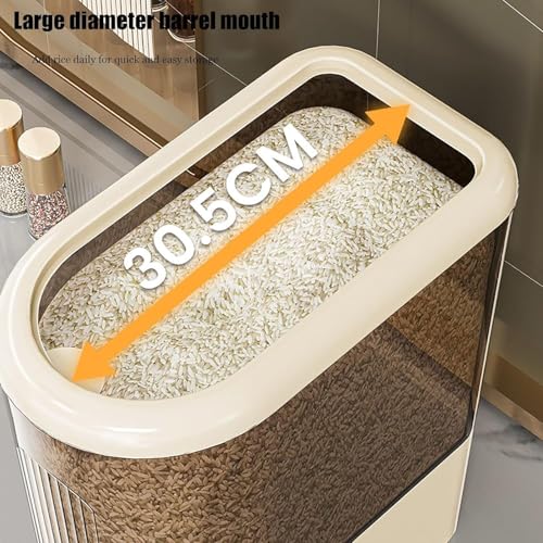 Dispensador de arroz multiusos hermético blanco de 5 kg 7