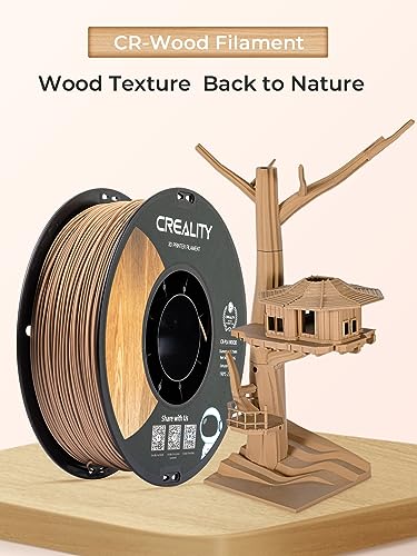 Image of Creality Wood Filament PLA 2kg, 3D Printer Filament 1.75 mm, Smooth Silk Texture, Toughness, 1kg(2.2lbs) /Spool Printing Filament, for All Printers (Wood)
