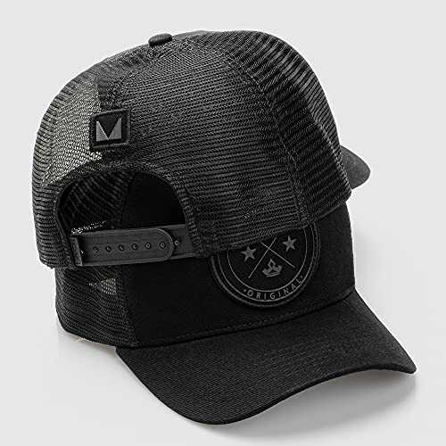 Boné Trucker Mvck Brasão All Black Aba Curva