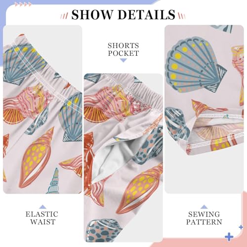 ZZKKO Seashells Corals Starfishes Boys Pants for Kids Jogger Pants with Pockets S-XL4