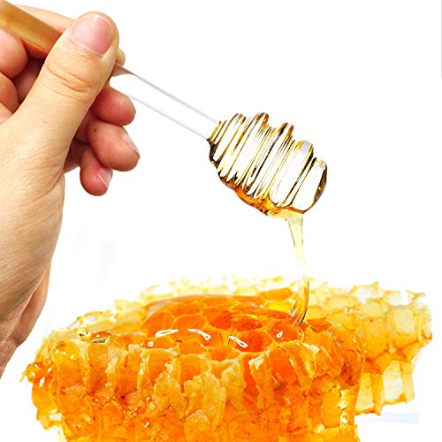 Honbay 1Pcs Glass Honey Jam Syrup Dipper Stick Honey Spoon Dipper For Honey Pot Jar(6 Inch) #TOP3