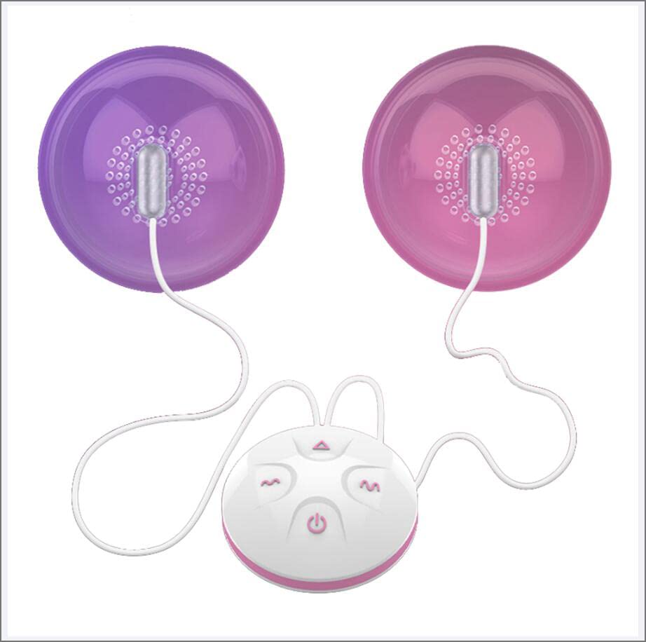 Mani Libere Elettrico Seno Pompa Massaggiatore Vibratore Succhia Capezzoli e Clitoride Coppe Lingua Leccare Reggiseno Stimolatore Sex Toys Enlarger Enhancer per Donne,Chiaro
