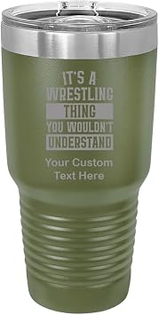 30-Ounce Vacuum Insulated Stainless Steel Tumbler Customized Double-Walled Laser Engraved Coffee Travel Mug Its a Wrestling Thing You Wouldnt Understand, Personalized