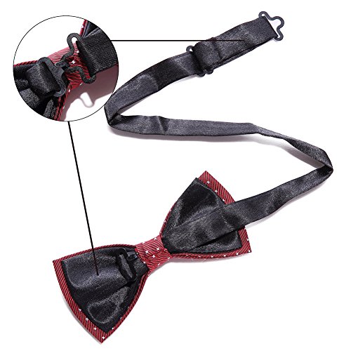 Image of AUSKY 8 PACKS Elegant Adjustable Pre-tied Bow Ties for Men Boys (1&4&5&6&8 Pack for option)