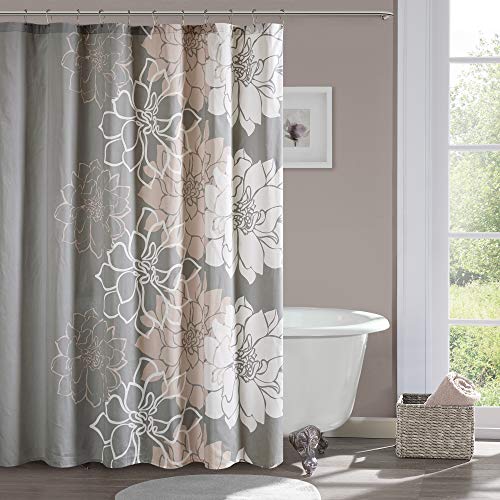 Madison Park Lola 100% Cotton Shower Curtain, Casual Large Floral Design, Modern Bathroom Decor, Machine Washable - Image 4