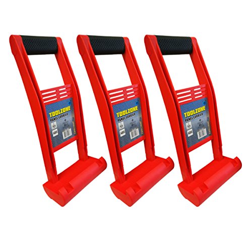 (Pack of 3) Panel Carriers Plasterboard Drywall Wood Carrying Handles 80kg