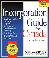 Incorporation Guide for Canada 1551803933 Book Cover