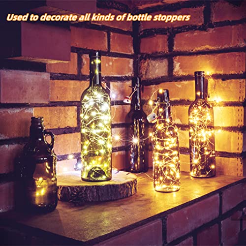 Xingtong Wine Bottle Lights With Cork - With 10 Pack 20 Led 5 Dimmable Modes Battery Operated Led Silver Wire Fairy String Lights For Diy Festival Wedding Party Indoor Outdoor Decoration(Warm White) #TOP5