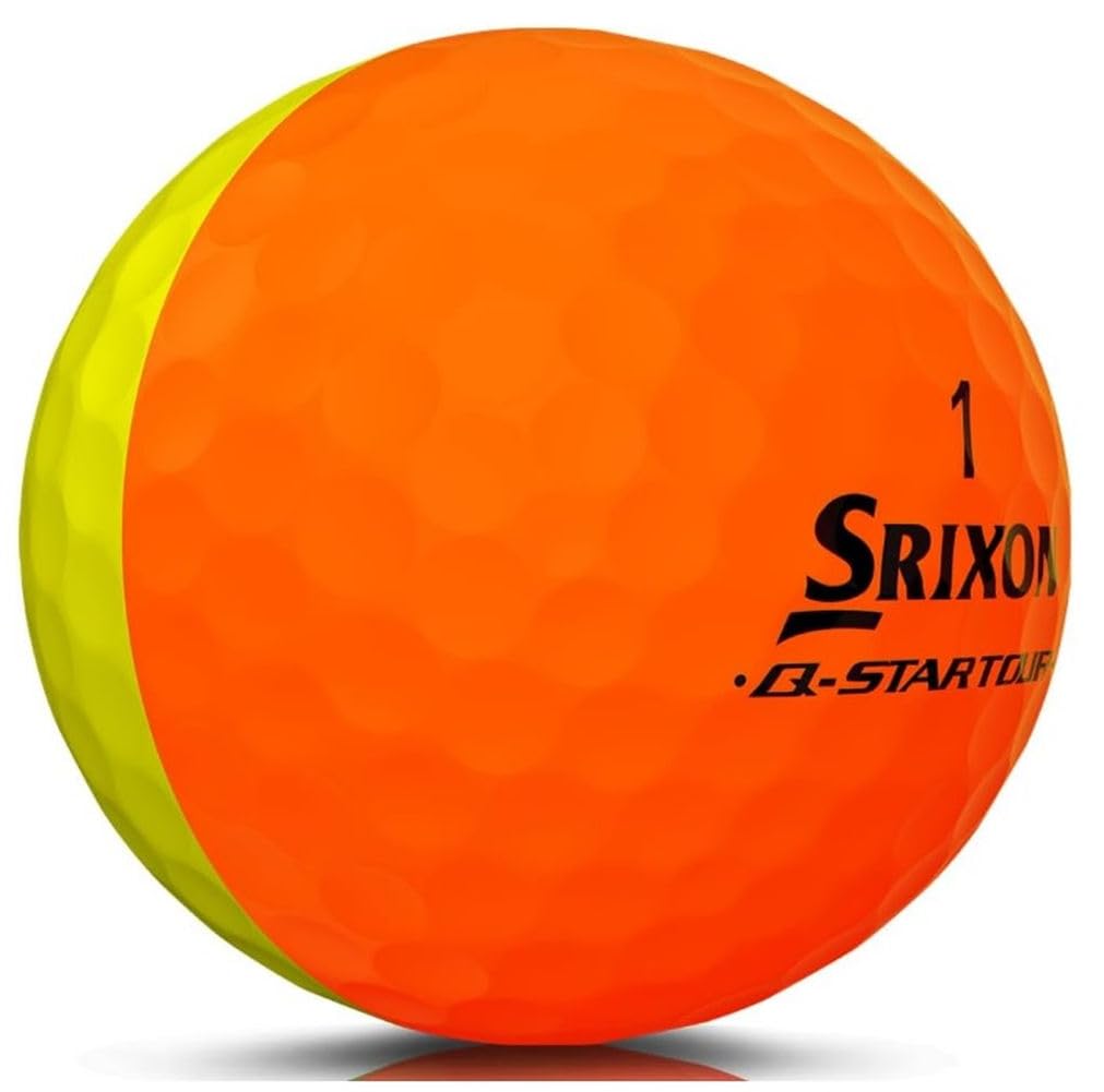 Srixon Q-Star Tour Divide Golf Balls (Brite Yellow/Orange, 3pk) 1 Sleeve 2024