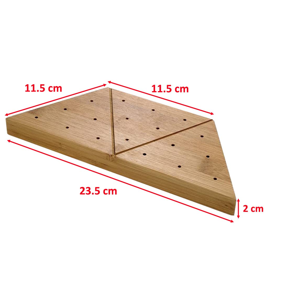 MAQA 2 Stück Holzspießhalter 23,5 x 11,5 x H 2 cm, Schneidebrett mit 18 Löchern für Vorspeisenspieße, Spießbuffet-Display