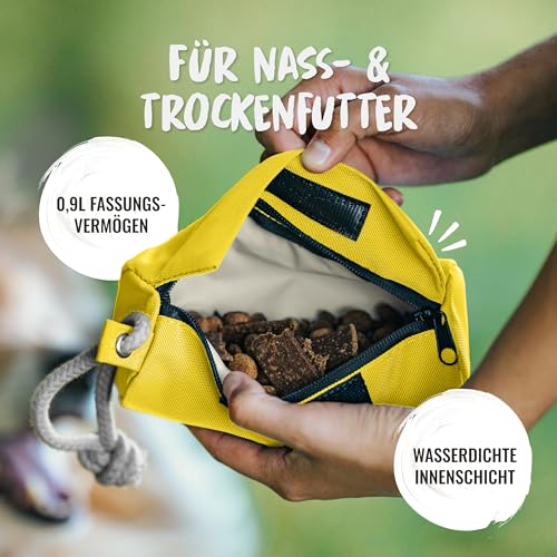 Rudelkönig Futterbeutel Hund - Apportierbeutel für Hundetraining - Robuster Futterdummy für Leckerlies - Futterbeutel Hundetraining