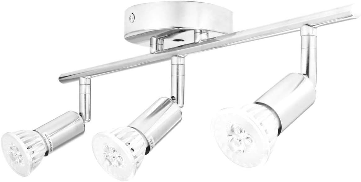 AYBINOLED Track Lighting Fixture 3 Heads Adjustable Modern Ceiling Spotlight for Kitchen Living Room Bedroom