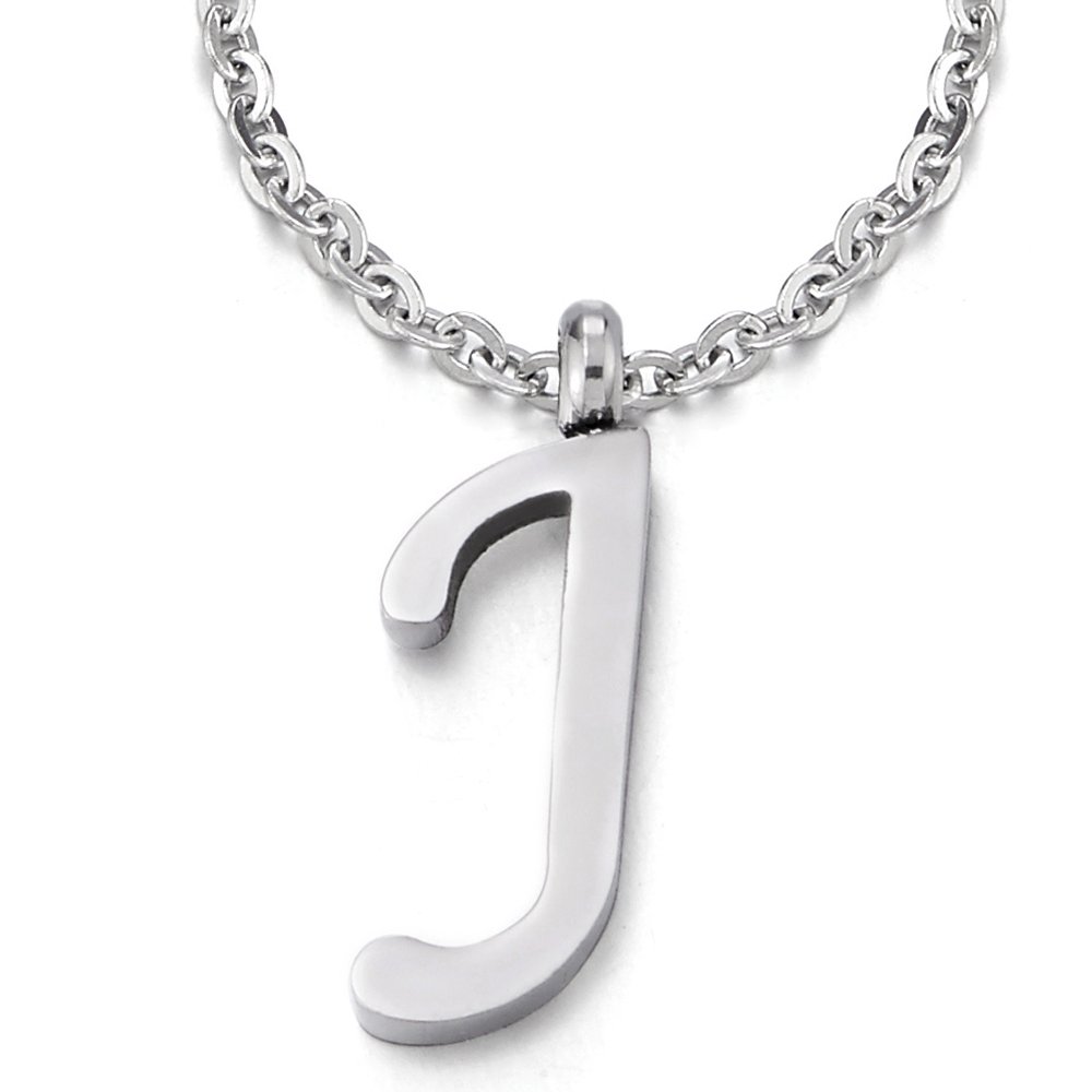 Nombre Inicial Letra del Alfabeto A Colgante, Collar de Mujer Hombre, Acero Inoxidable,50cm Cadena Cuerda — view 12