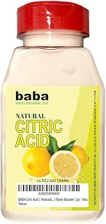 Baba Citric Acid Powder 100% Natural and Pure | Citric Acid for Cleaning - Stain Cleaner, Preserver, Skin Health, Food Gra...