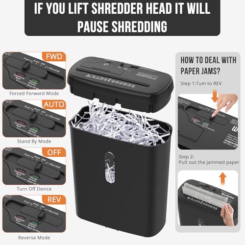 suntiko 10-Sheet Strip Cut Paper Shredder SD108P-8 の商品画像 4