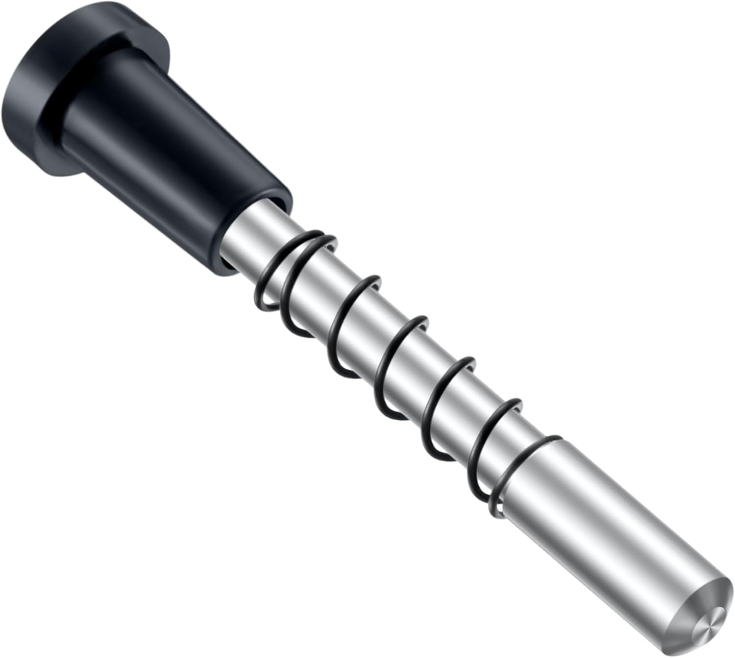 25 Pack Window Screen Plunger Latches with Caps, 5/32" X 1-1/2", Aluminum Window Screen Plunger Pins, Secure Screens in Place (Black)