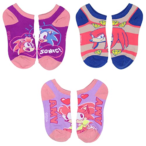 Sonic The Hedgehog Kids Tails Knuckles Amy No-Show Ankle Socks 6 Pair Pack - Image 5